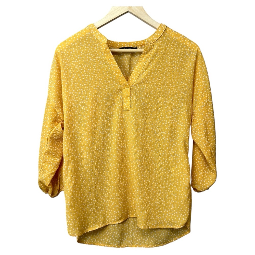 Denver Hayes Long Sleeve V Neck Blouse Size Medium
